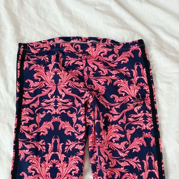 Adidas LARGE Baroque Ornament Leggings Pink Blue Tights - Picture 3 of 8